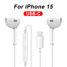 (USB-C) USB-C Headphones For Apple iPhone 15 Pro Max 14 13 12 11 Wired Earphones