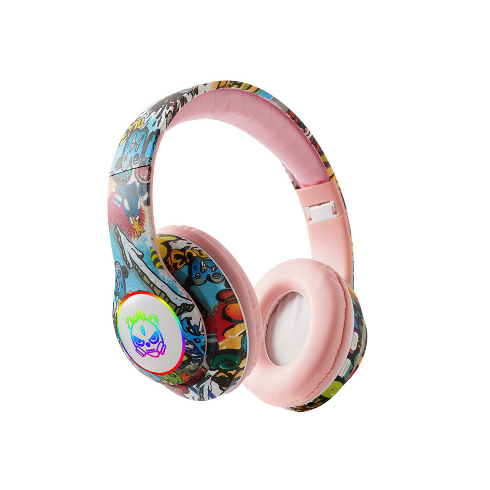 (Pink) Wireless Headsets Bluetooth Headphones Hifi 3D Stereo Earbuds With Mic Pink 9123213481396