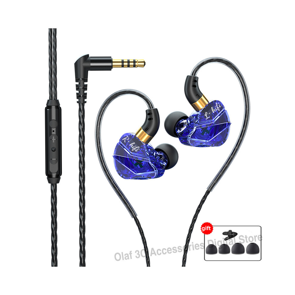 Maxpower (Blue-3.5Mm Jack) Olaf Gaming Headset Wired Earphones 3.5Mm Cable Headphones Handsfree Bass