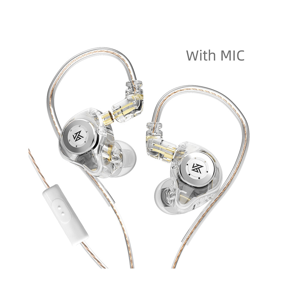 Maxpower (Clear Mic) Kz Edx Pro Earphones Dynamic In Ear Monitor Hifi Wired Headphones Bass