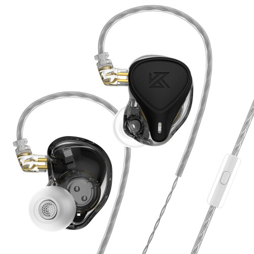 (Black MIC) KZ ZEX Pro Electrostatic +Dynamic+Balanced In-Ear Earphone Noice Cancelling