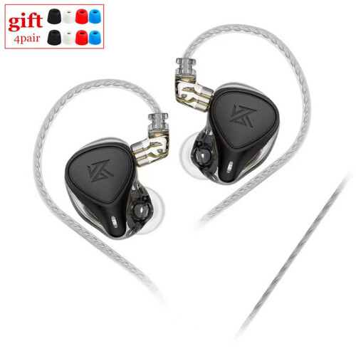 (Black MIC) KZ ZEX Pro Electrostatic +Dynamic+Balanced In-Ear Earphone Noice Cancelling 1