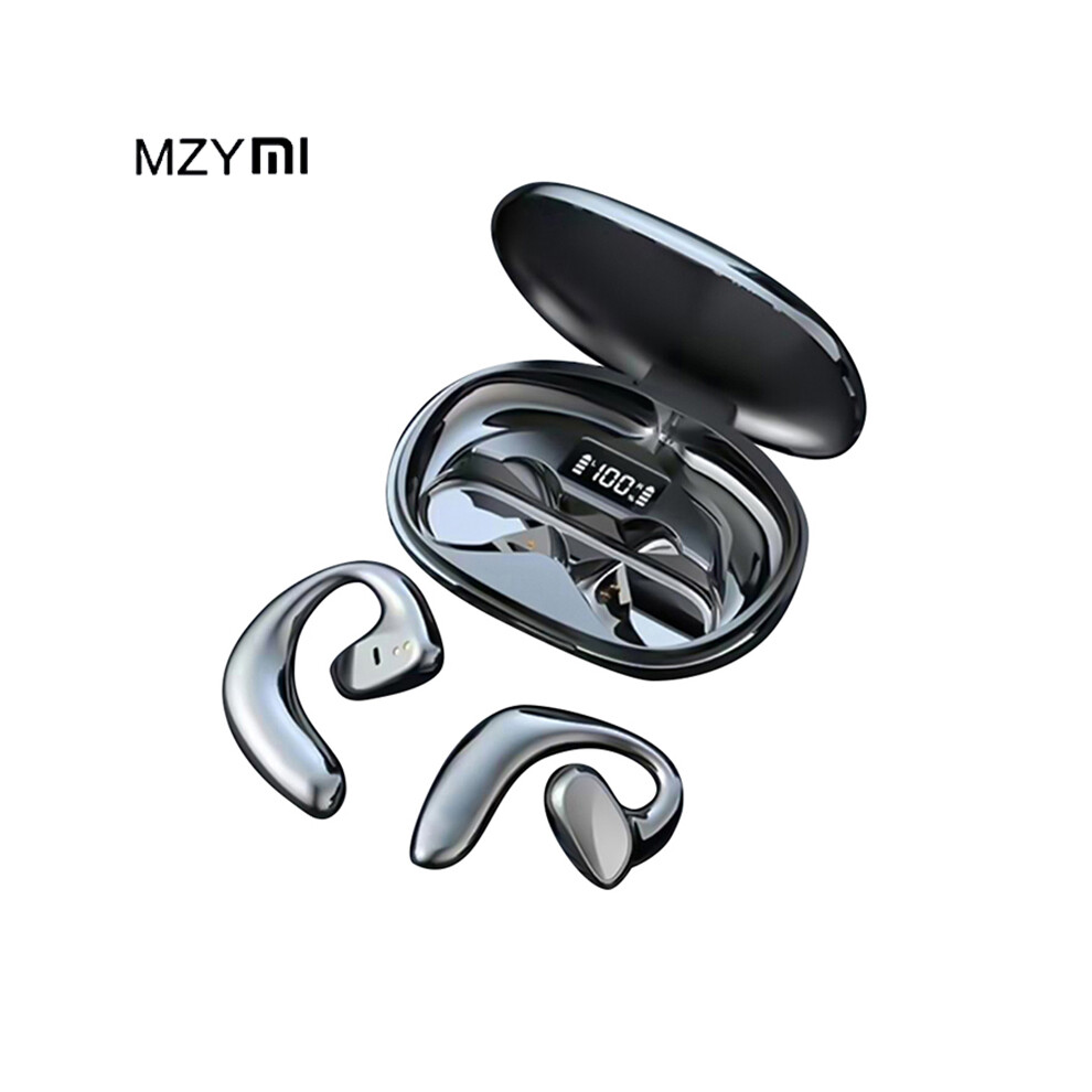 Maxpower (Black) Mzymi Wireless Earphone S900 Bone Conduction Open Ear Headphone Bluetooth