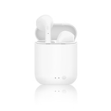 (White) TWS I12 Macaron Wireless Bluetooth Headset Matte Sport Binaural Earbuds
