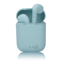 (Blue) TWS I12 Macaron Wireless Bluetooth Headset Matte Sport Binaural Earbuds