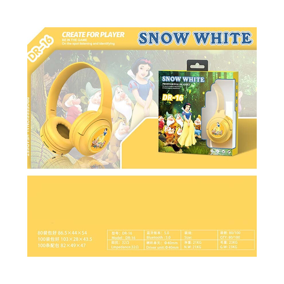 Maxpower (Snow White) Wireless Bluetooth Headphones Hifi Surround Sound Foldable Laptop Headsets