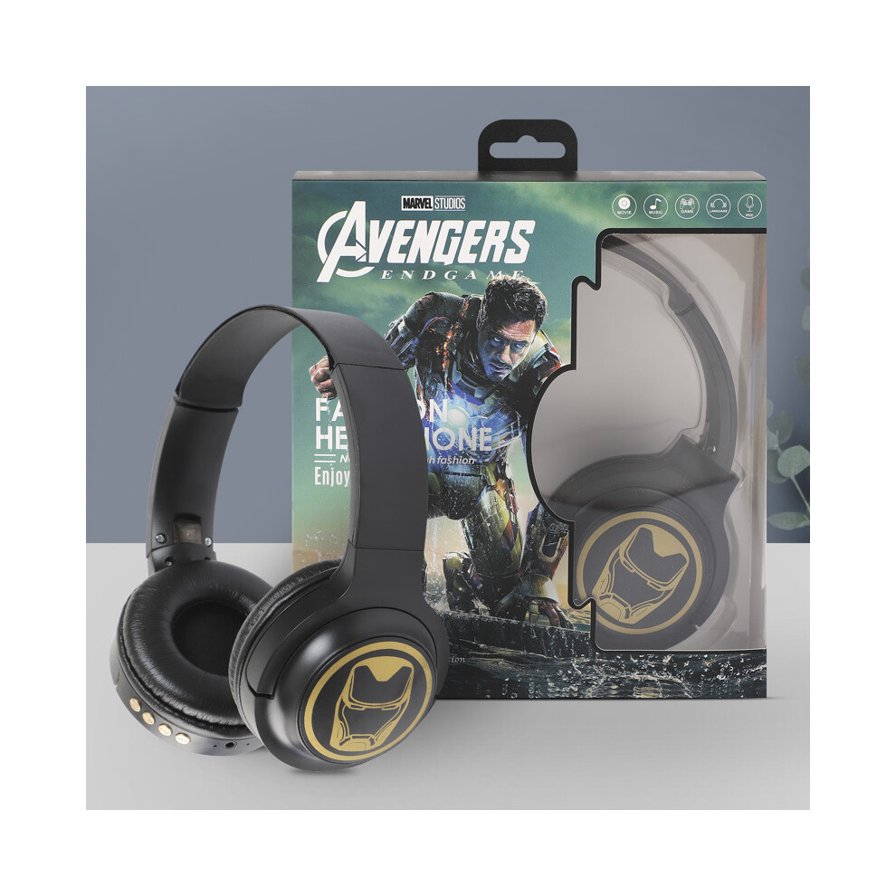 Maxpower (Iron Man) Wireless Bluetooth Headphones Hifi Surround Sound Foldable Laptop Headsets