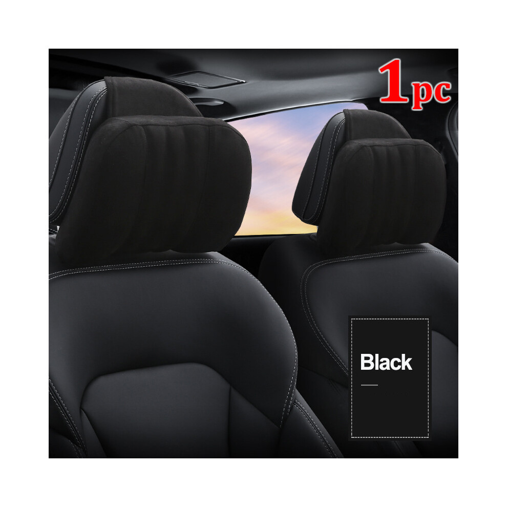 Maxpower (Black) Car Headrest Maybach S-Class Ultra Soft Pillow Suede Fabric Comfortable Black