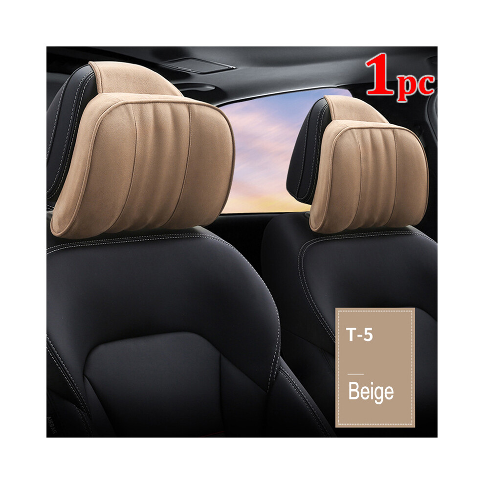 Maxpower (Camel) Car Headrest Maybach S-Class Ultra Soft Pillow Suede Fabric Comfortable