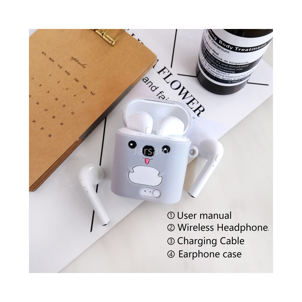 (Koala) I7 Mini Tws Cute Earphone Wireless Headphones Bluetooth Earbuds Blutooth 9123213452549