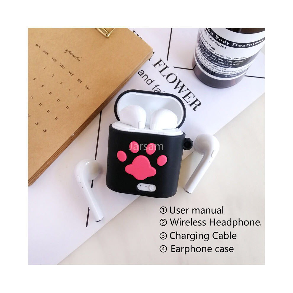 Maxpower (Black Paws) I7 Mini Tws Cute Earphone Wireless Headphones Bluetooth Earbuds Blutooth