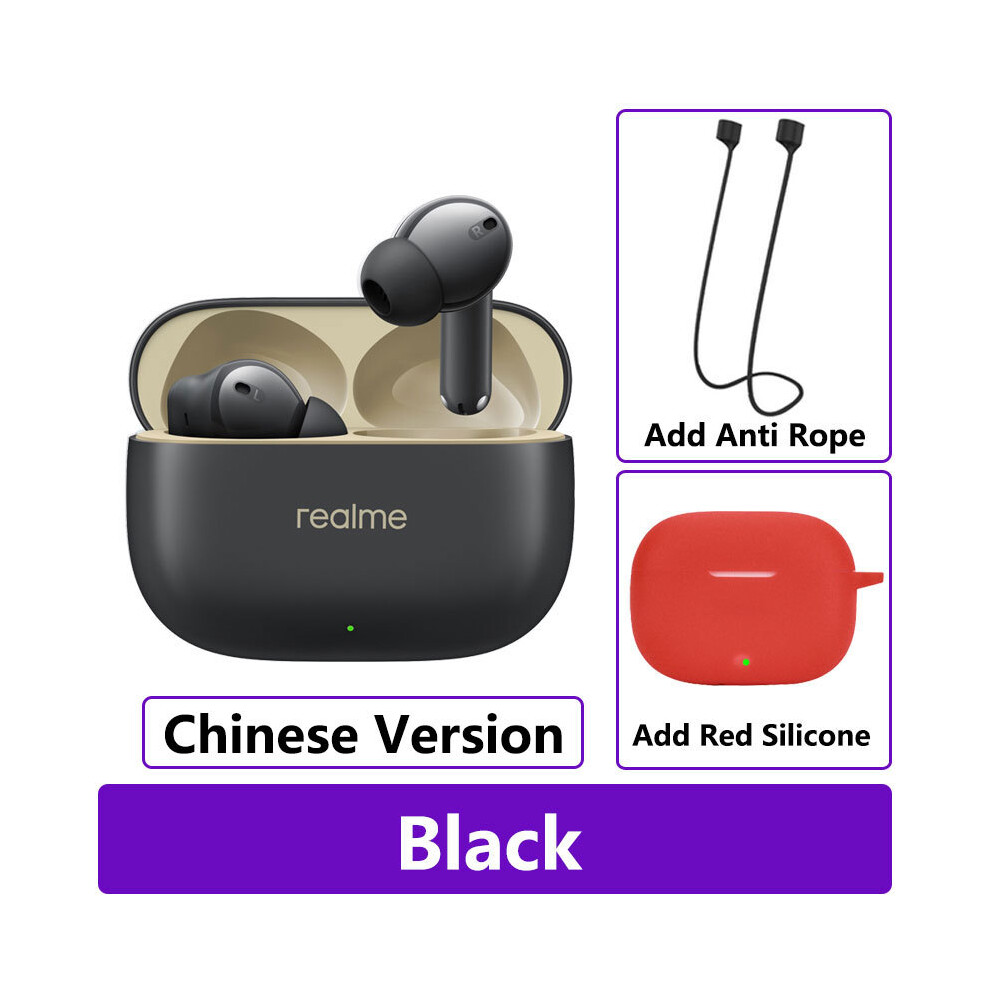 Maxpower (Cn N Red) New Realme Buds T300 True Wireless Earphone 30Db Active Noise Cancelling Black/Red