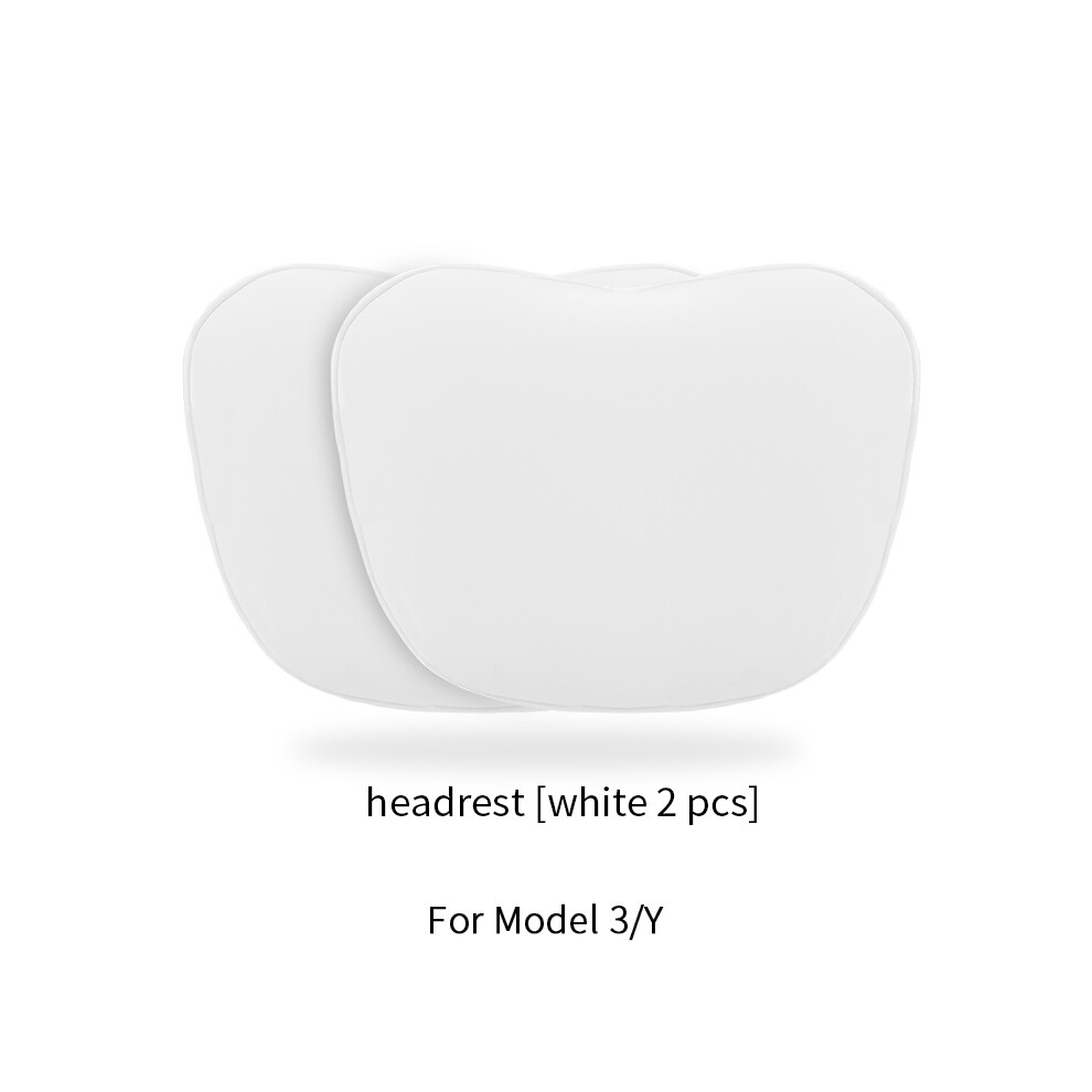 Maxpower (W3) High-Quality Leather Headrest And Lumbar Support Neck Pillow For Tesla