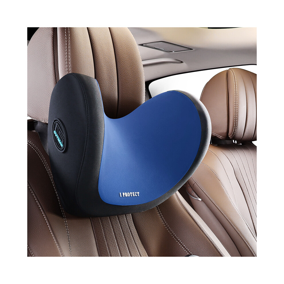 Maxpower ( Neck Pillow 1) Car Neck Headrest Pillow Rest Head Lumbar Support Cushion Auto Memory Blue