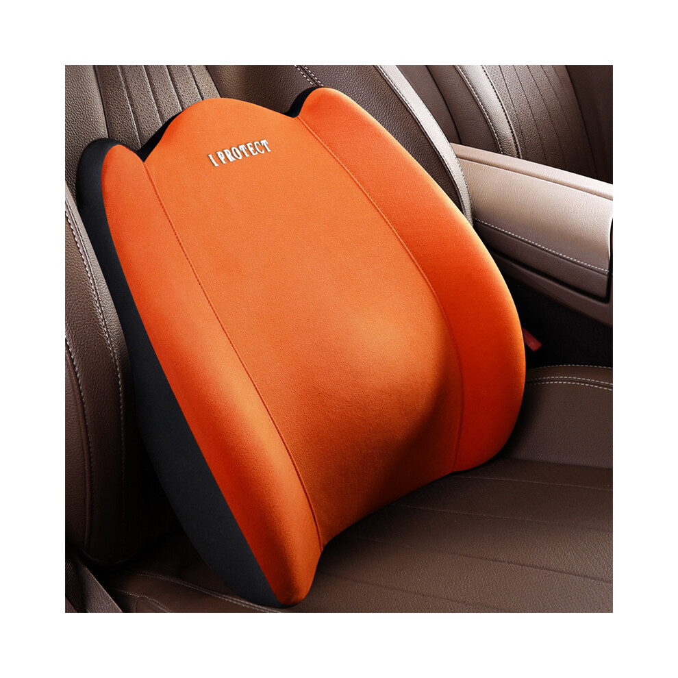 Maxpower ( Waist 1) Car Neck Headrest Pillow Rest Head Lumbar Support Cushion Auto Memory Orange