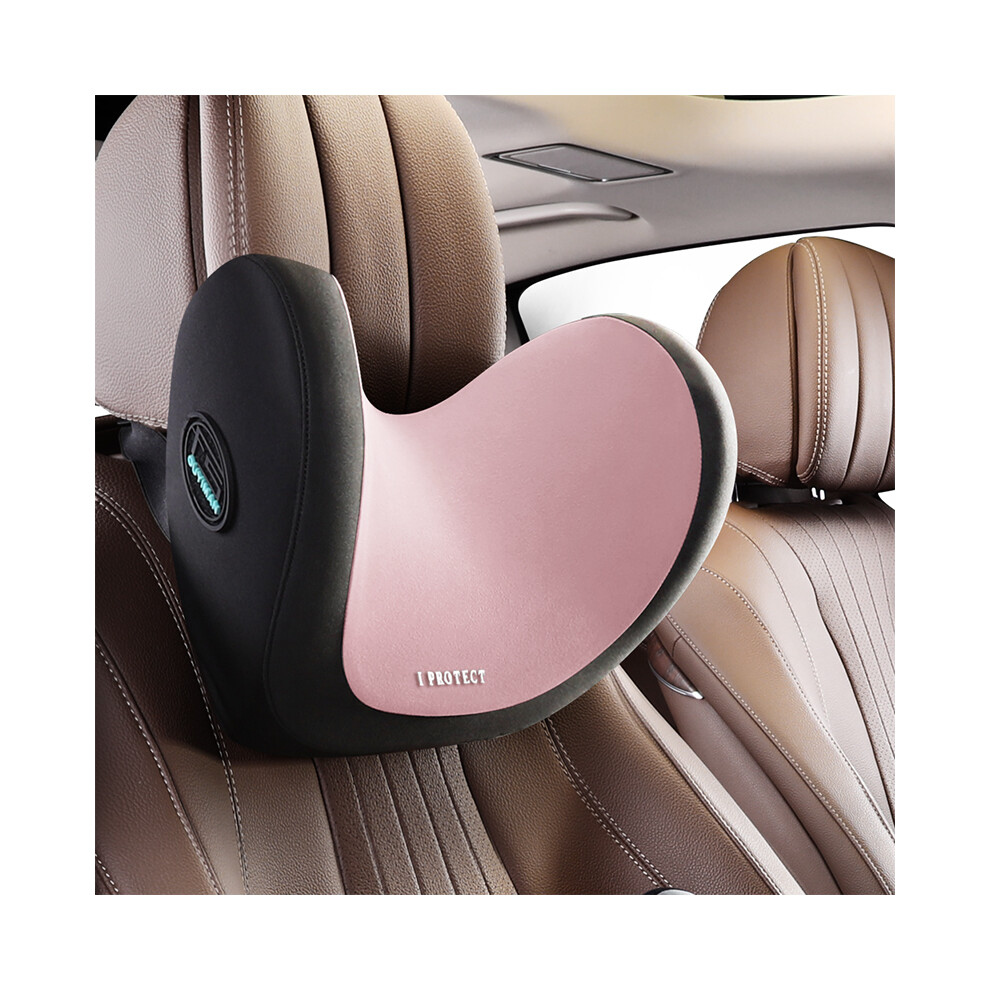 Maxpower ( Neck Pillow 1) Car Neck Headrest Pillow Rest Head Lumbar Support Cushion Auto Memory Pink
