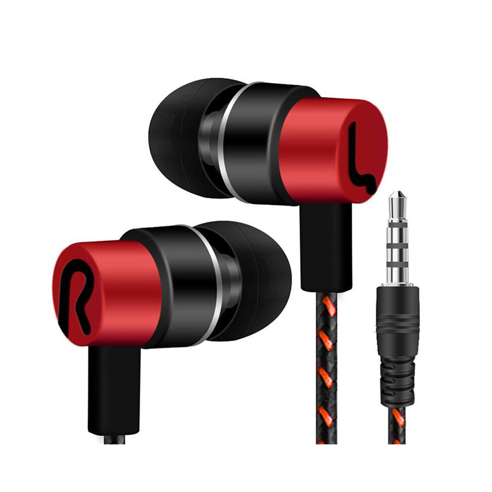 Maxpower (Red) Earphones Wi Earbuds For Phones Universal 3.5Mm In-Ear Stereo Headphones Red