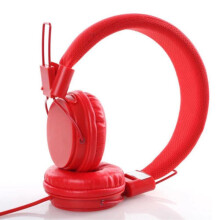 (red) Kids Wired Ear Headphones Stylish Headband Earphones for iPad Tablet Kid