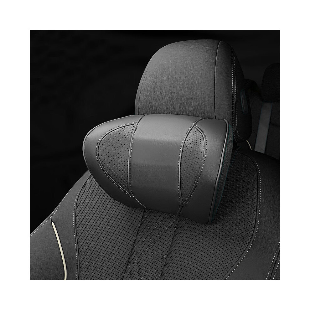 Maxpower ( Pillow) For Tesla Model 3 Y S X Neck Pillow Adjustable Strap Neck Headrest Washable Black