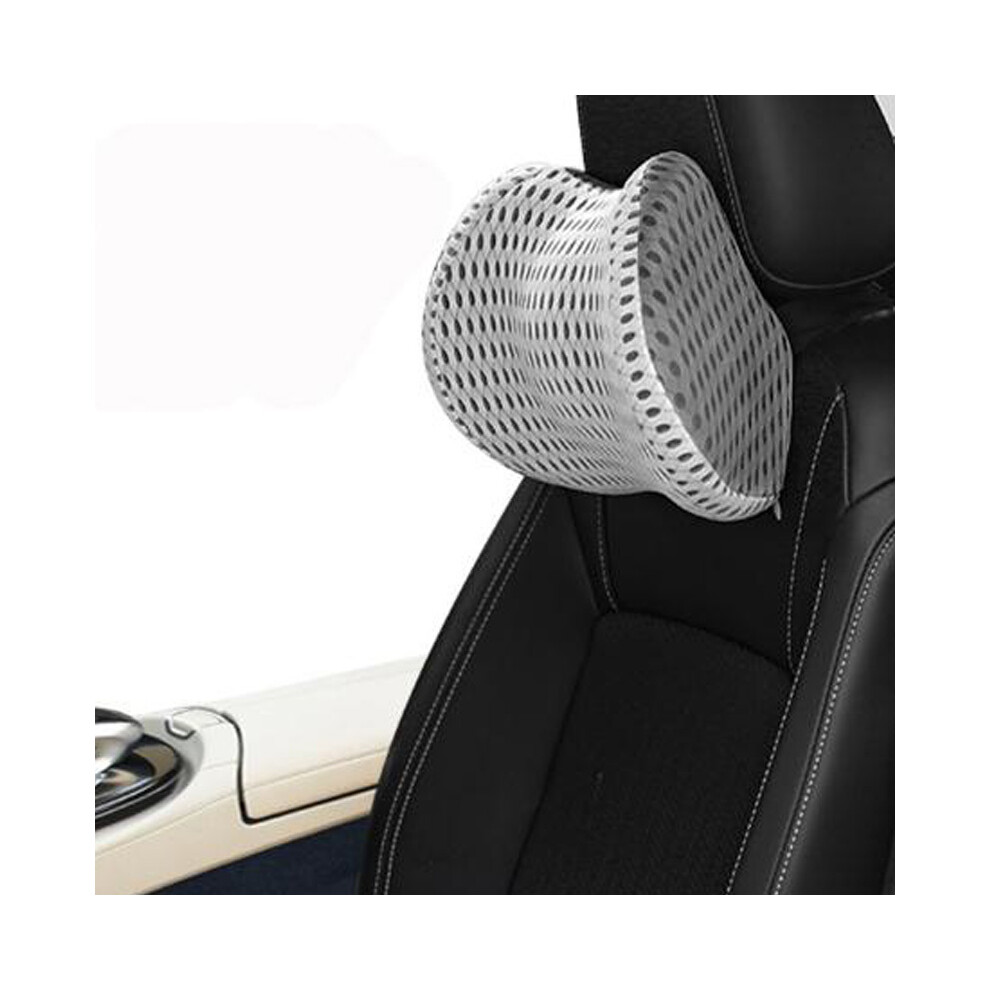 Maxpower (Double Headrest) Car Headrest Car Seat Lumbar Backrest Office Chair Backrest Pillow Seat Grey