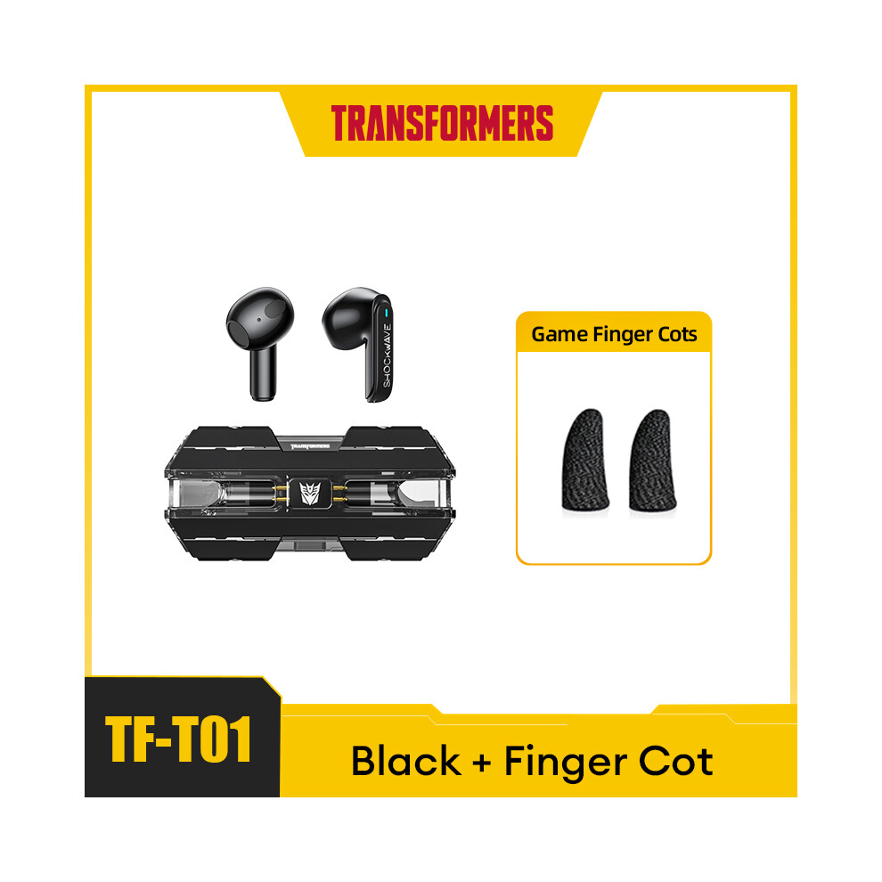 ( Finger Cot) Tf-T01 Tws Earphones Bluetooth 5.3 Wireless Earphone Low Latency Hifi Black 9123213473612