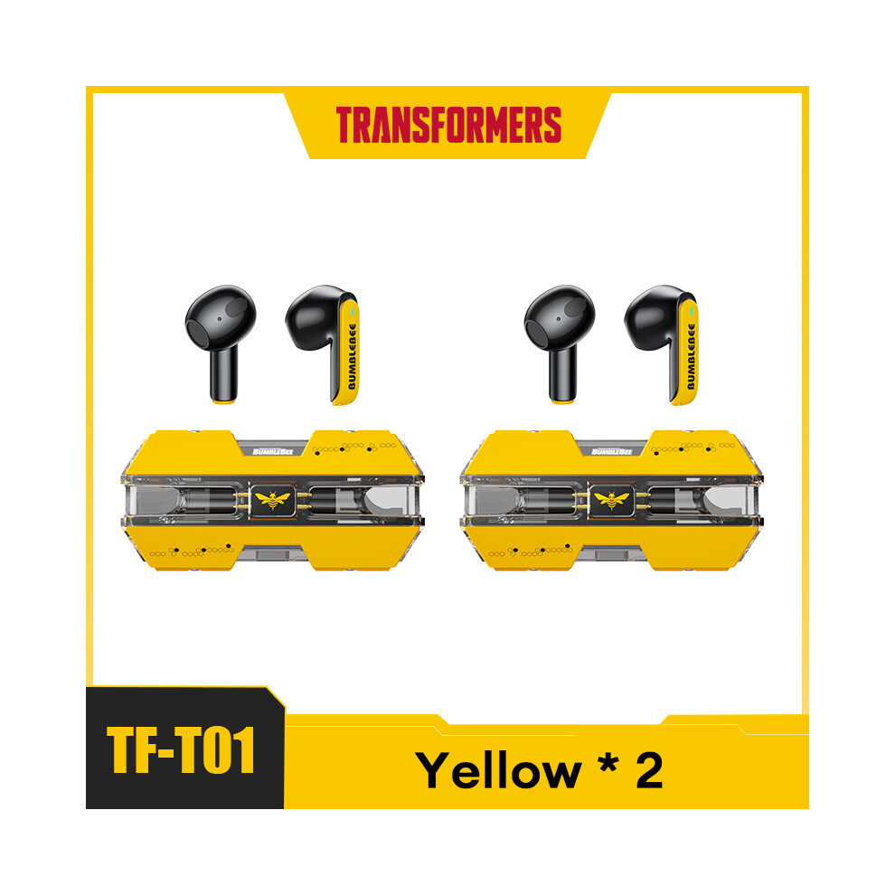 Maxpower ( 2) Tf-T01 Tws Earphones Bluetooth 5.3 Wireless Earphone Low Latency Hifi Yellow
