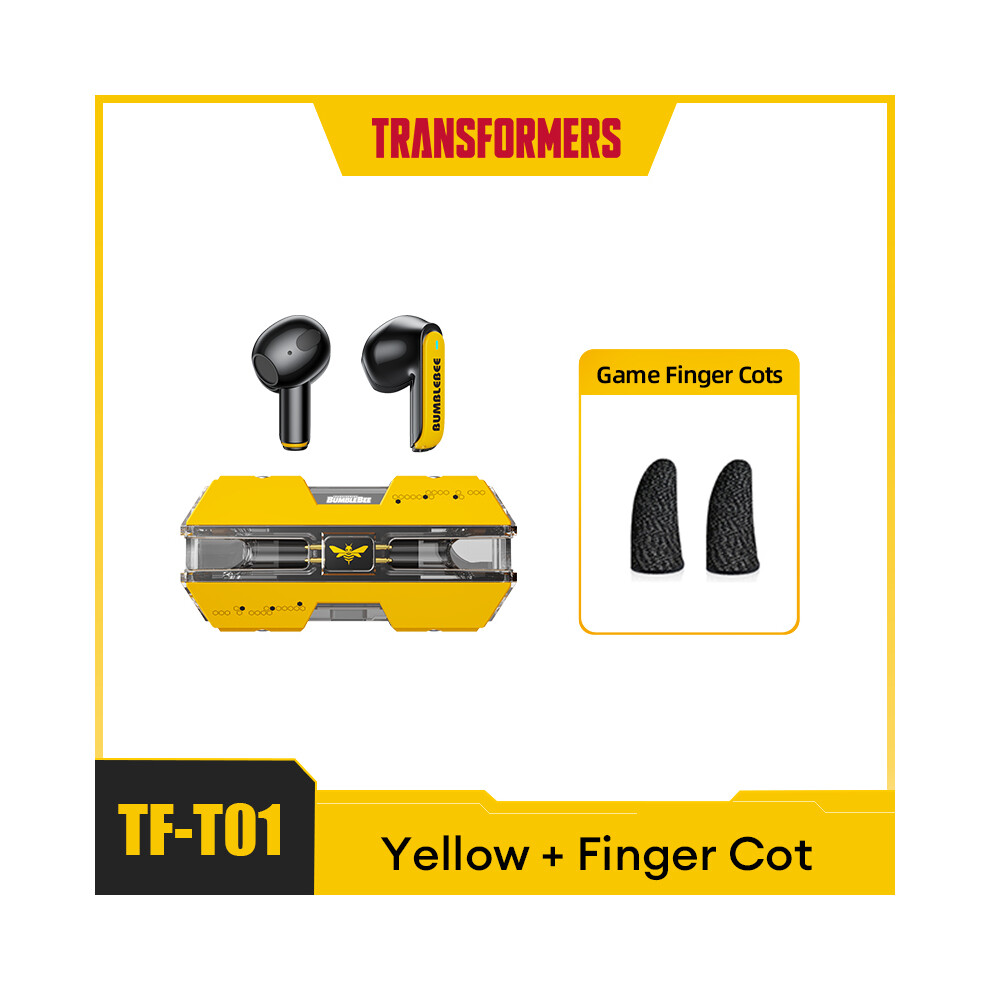 ( Finger Cot) Tf-T01 Tws Earphones Bluetooth 5.3 Wireless Earphone Low Latency Hifi Yellow 9123213473636