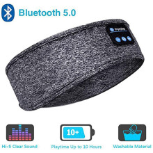 (GRAY) Wireless Sleeping Headband Earphones Bluetooth 5.1 Sports Elastic Scarf