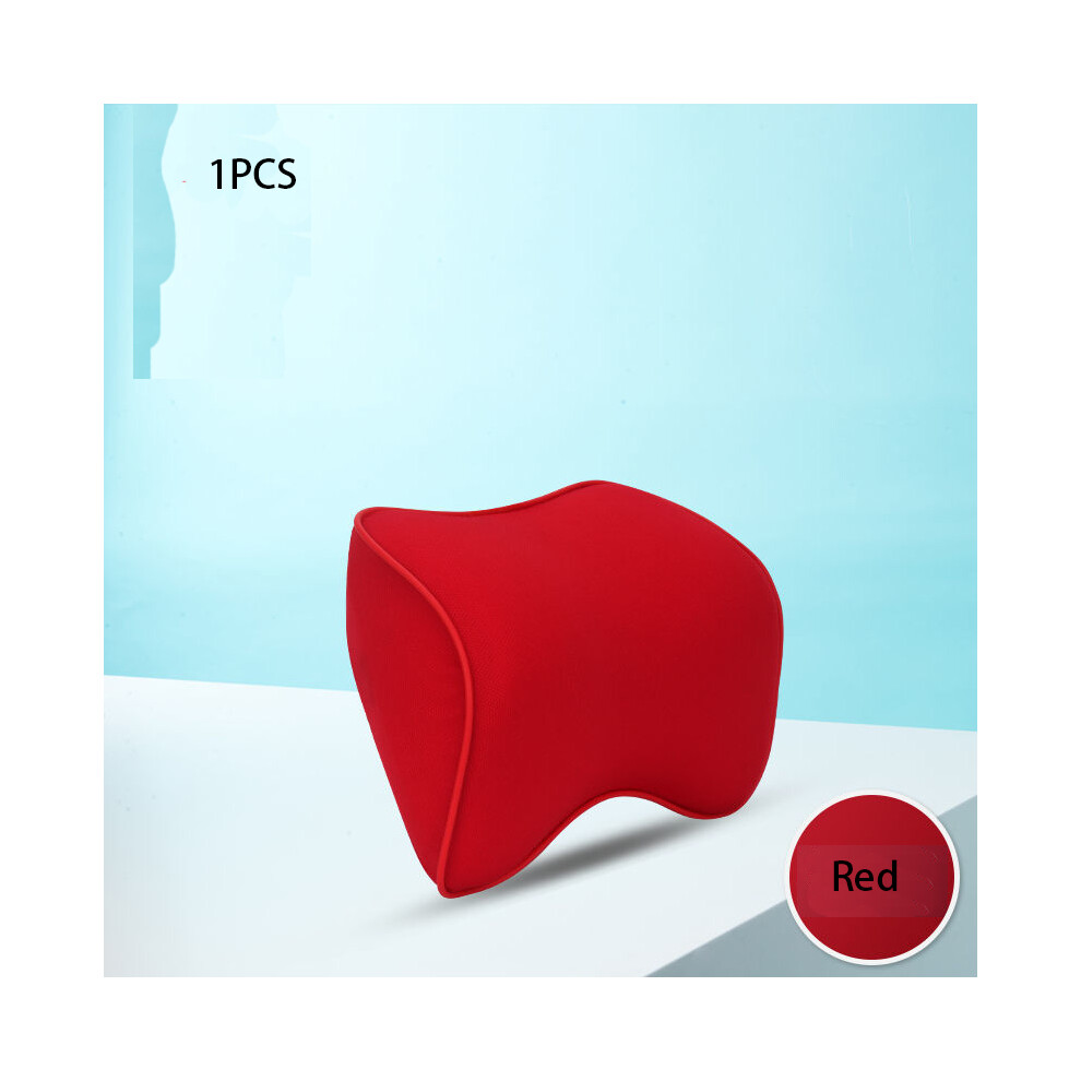 (1 Pc ) Breathable Car Seat Headrest Neck Pillow Auto Car Seat Pillow Memory Foam Red 9329547831153