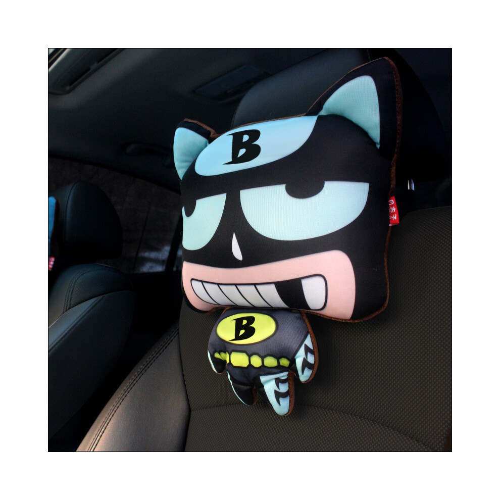 Maxpower (New Bat Headrest) Cartoon Car Headrest Throw Pillows Individual Car Decoration Animated