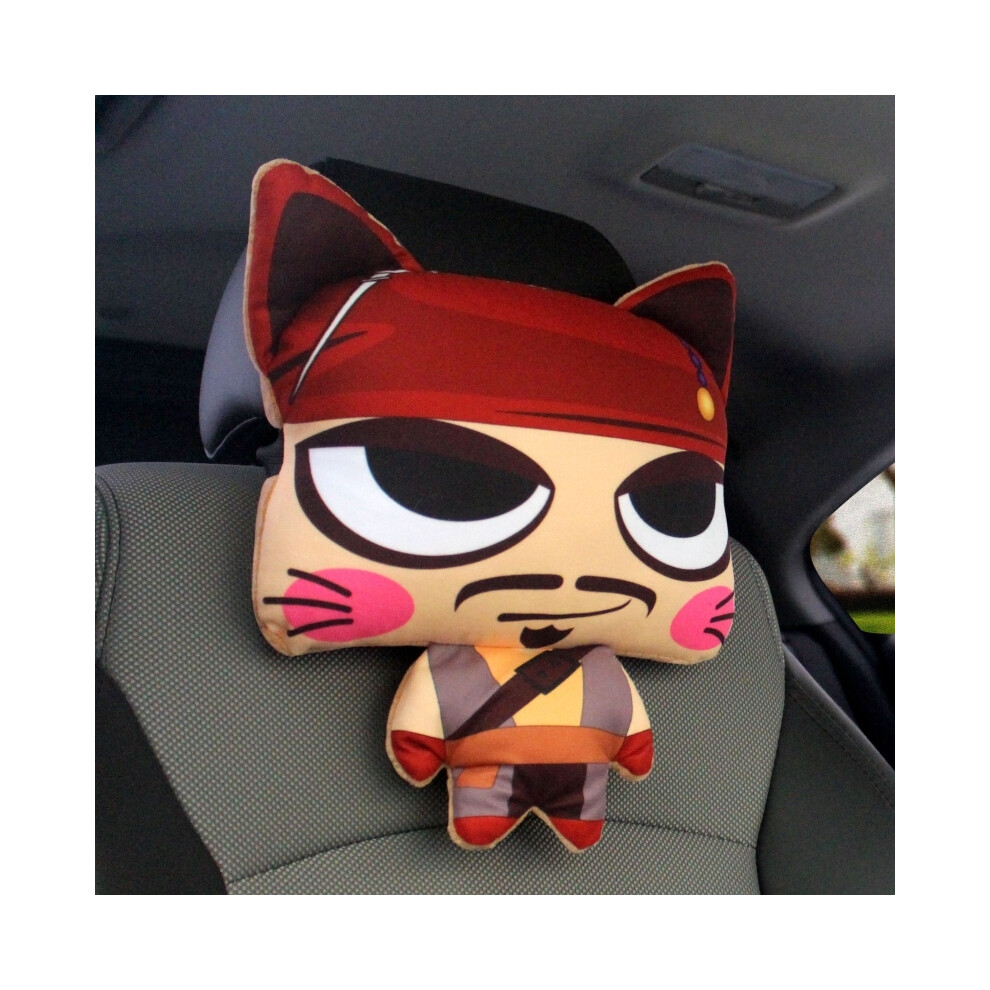 Maxpower (Caribbean Headrest) Cartoon Car Headrest Throw Pillows Individual Car Decoration Animated