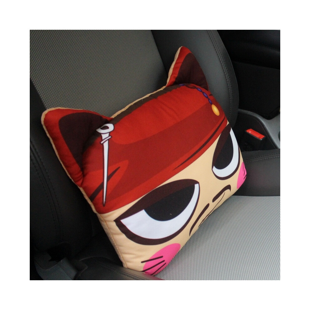 Maxpower (Caribbean Rest) Cartoon Car Headrest Throw Pillows Individual Car Decoration Animated