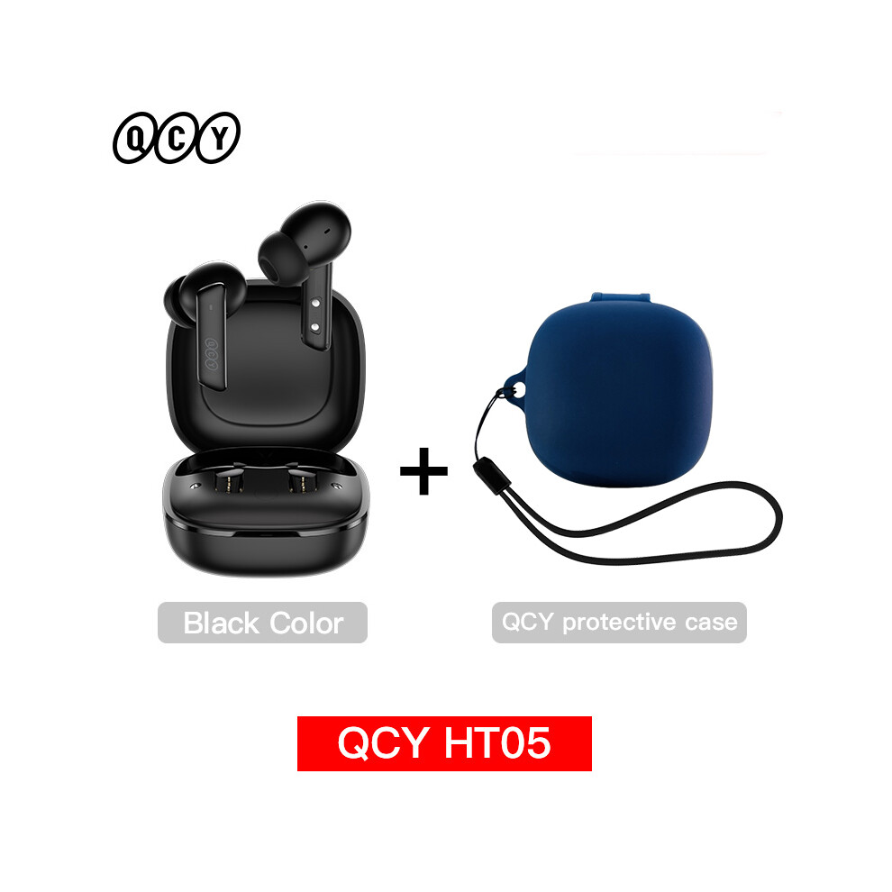 Photos - Headphones MAXPOWER  QCY HT05 ANC Wireless TWS Bluetooth 5.2 Earphones 40dB Active Noise Cancellation (Black with Case03)