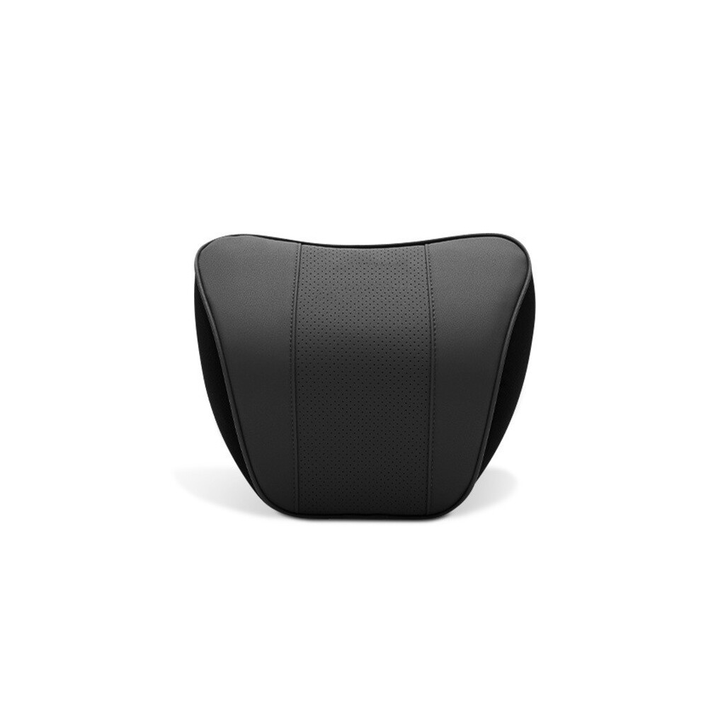 Maxpower (No Logo-) Embroidered Logo Car Neck Pillow Memory Foam Headrest Auto Lumbar Pillow Black