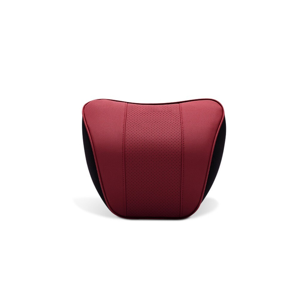 Maxpower (No Logo-) Embroide Logo Car Neck Pillow Memory Foam Headrest Auto Lumbar Pillow Red