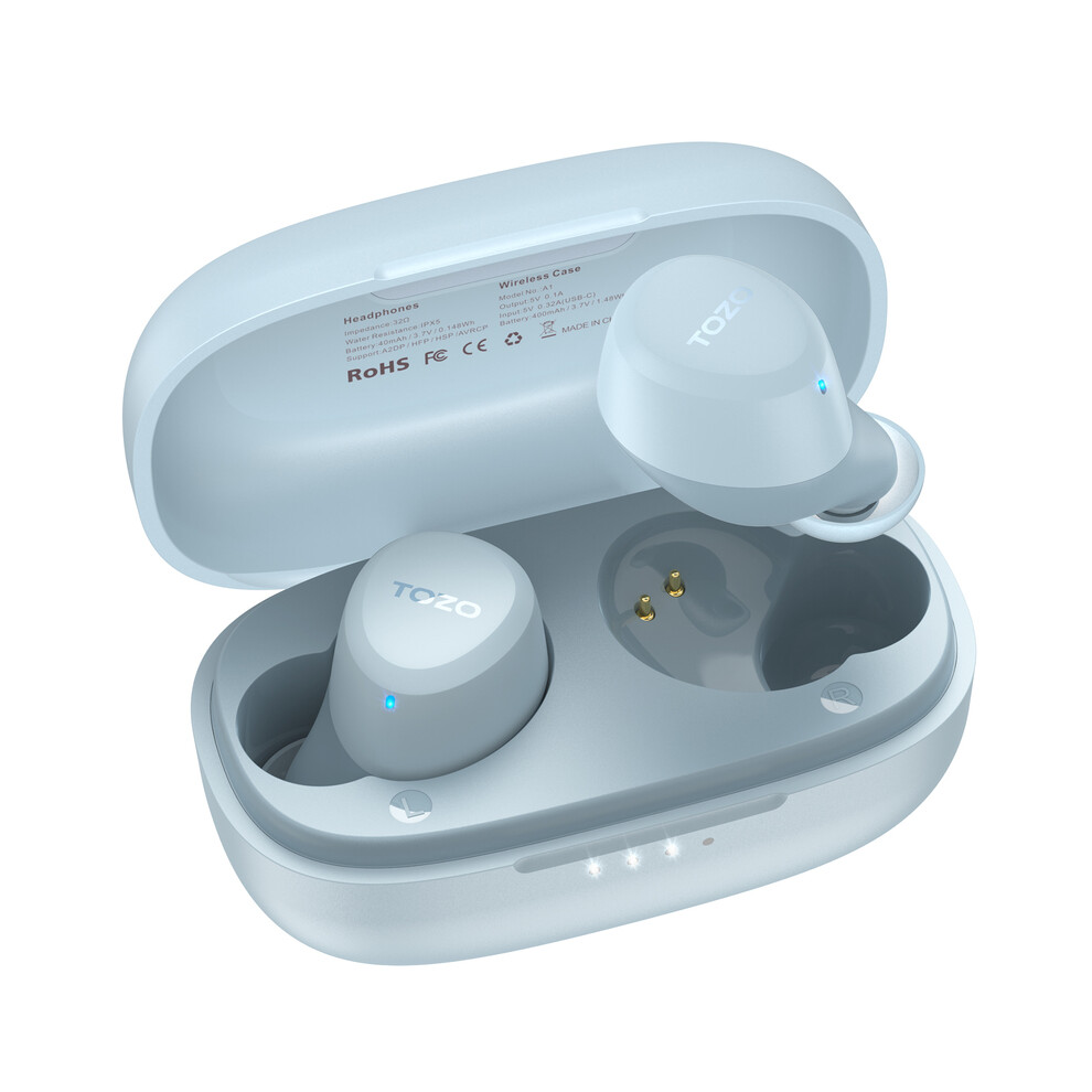 (Sky) Tozo A1 Bluetooth 5.3 Earphones ,Wireless Headphones Mini In-Ear Earbuds, 9123213459630