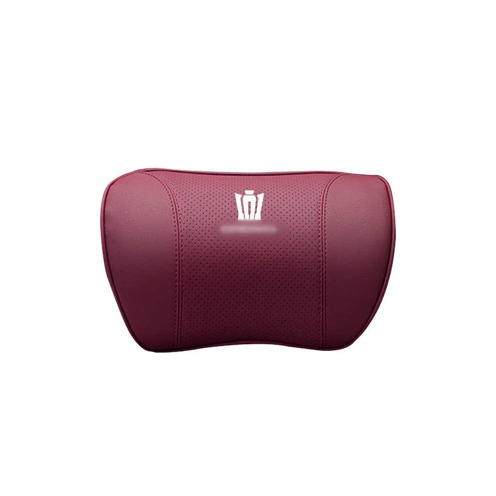 Maxpower (Neck-Wine ) Car Neck Pillow Memory Foam Lumbar Support Waist Pillow Seat Headrest Red