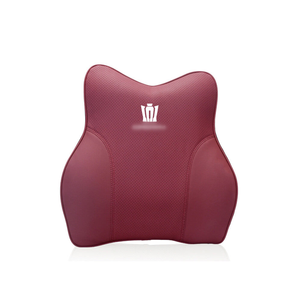 Maxpower (Waist-Wine ) Car Neck Pillow Memory Foam Lumbar Support Waist Pillow Seat Headrest Red