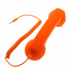 (Orange) 3.5mm Retro Phone Telephone Receivers Cellphone Handset For iPhone/iPad/Samsung