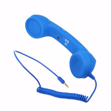 (Blue) 3.5mm Retro Phone Telephone Receivers Cellphone Handset For iPhone/iPad/Samsung