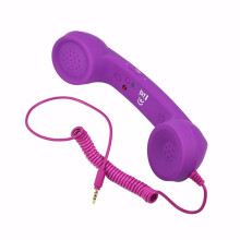 (PURPLE) 3.5mm Retro Phone Telephone Receivers Cellphone Handset For iPhone/iPad/Samsung