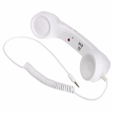 (WHITE) 3.5mm Retro Phone Telephone Receivers Cellphone Handset For iPhone/iPad/Samsung