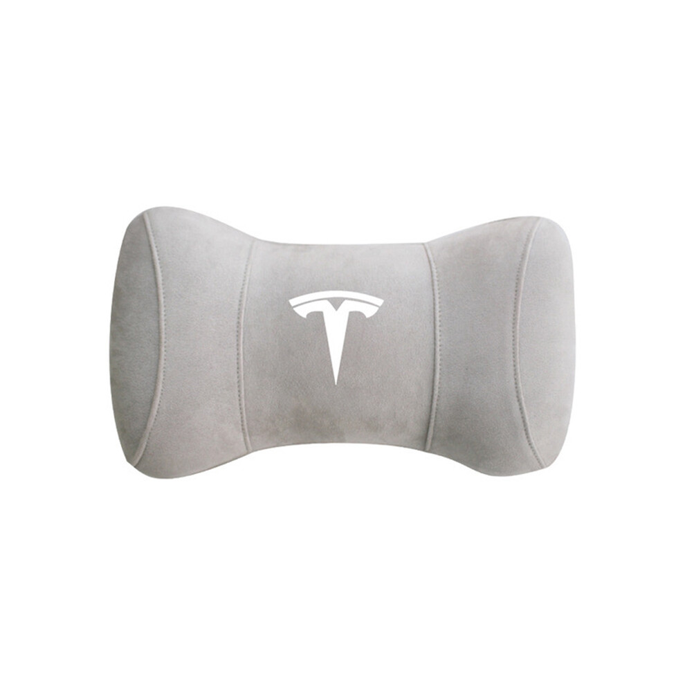 Maxpower (Gray) Tesla Car Neck Pillow For Model S X 3 Y 2022 Accessories Car Headrest Gray