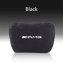 (2Pcs Black) Car Headrest Neck Support Seat Soft Neck Pillow for Mercedes-Benz