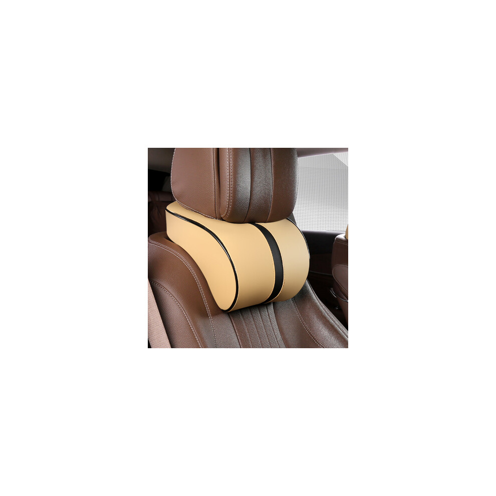 Maxpower (Coffee 1 Set) Adjustable Car Headrest Pillow Set Leather Auto Neck Protection Rest Pillows