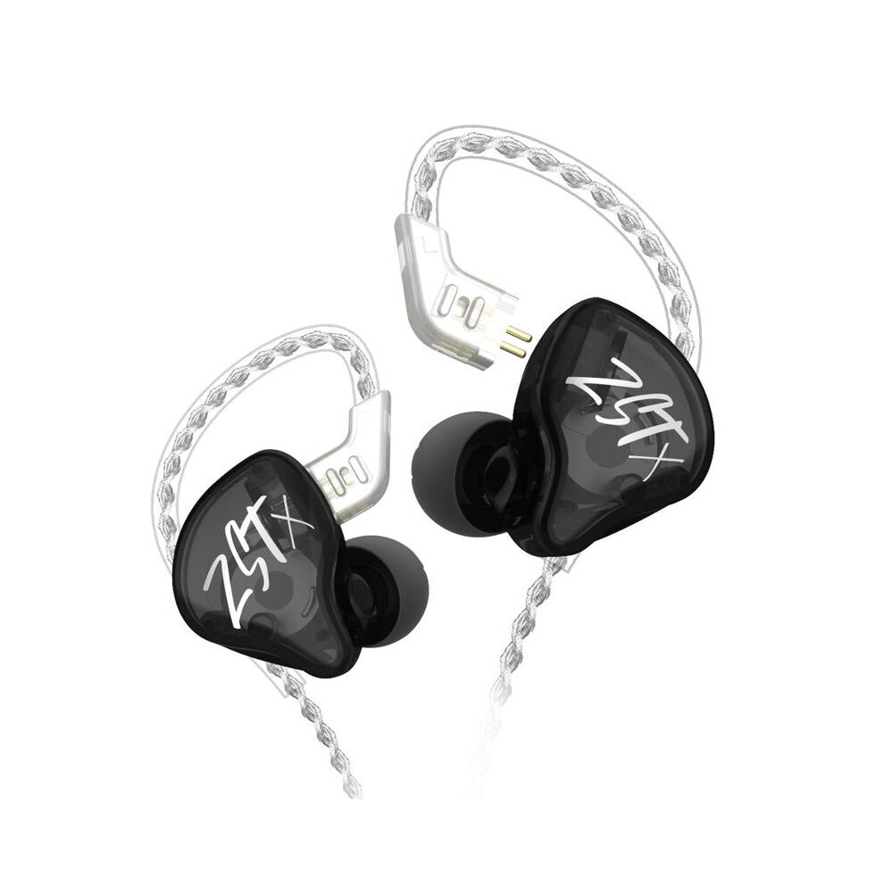 ( No Mic) Kz Zstx 1Dd+1Ba Hybrid Driver In-Ear Earphone Noise Cancelling Headset Black 9123213441284