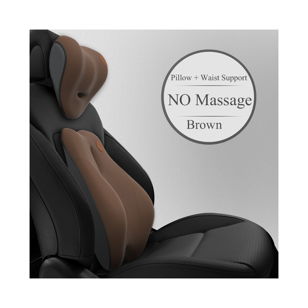 Maxpower (No Massage Set Bn) Electric Massage Lumbar Support Car Waist Seat Back Cushion Car Pillow