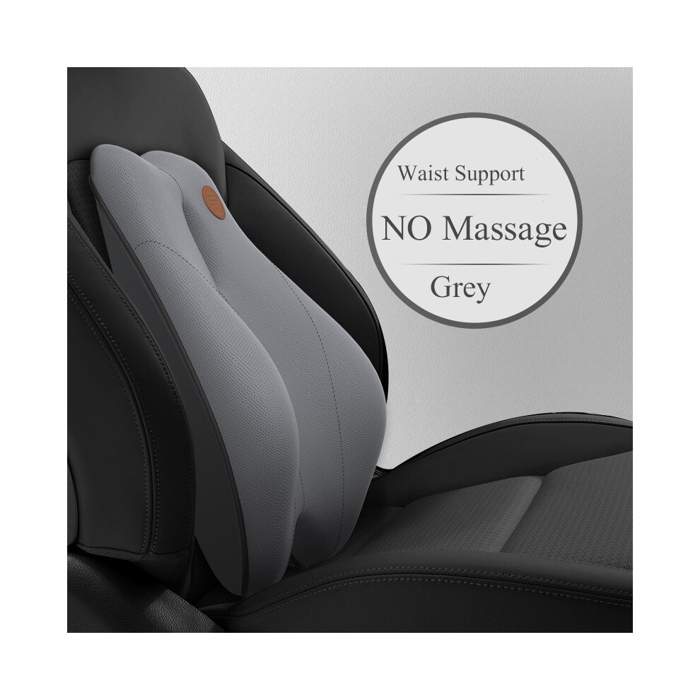 Maxpower (No Massage Waist Gy) Electric Massage Lumbar Support Car Waist Seat Back Cushion Car Pillow