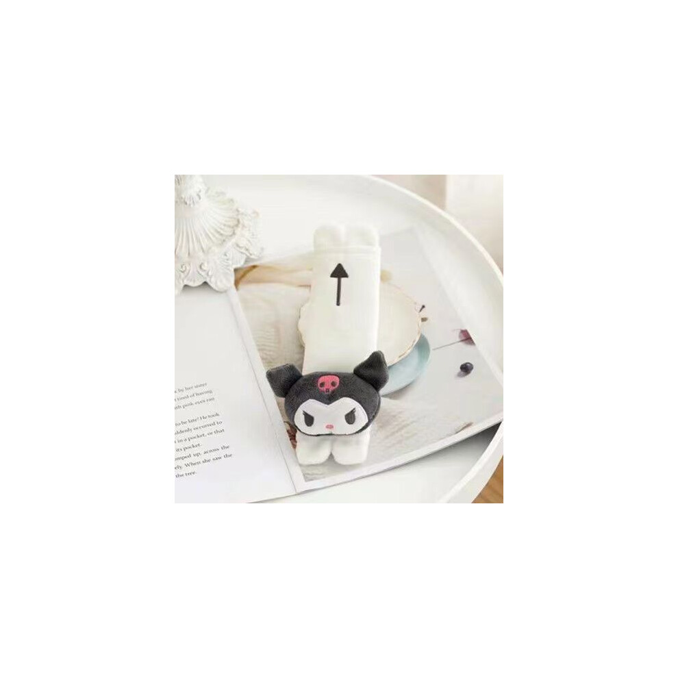 Maxpower (Seat Belt Cover A) Cute Car Pillow Baby Car Headrest Neck Pillow Cartoon Devil Plush Black