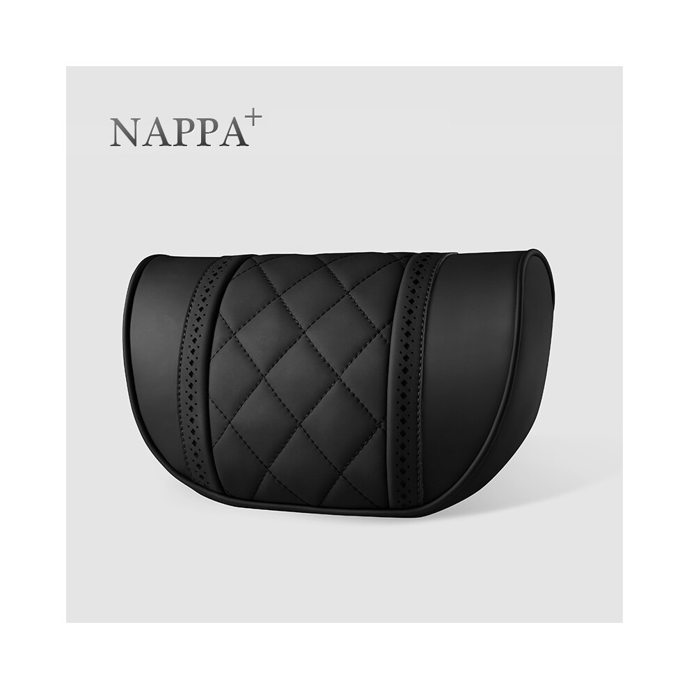 Maxpower (Black) For Mercedes Benz Maybach S-Class Headrest Luxury Car Pillows Leather Black
